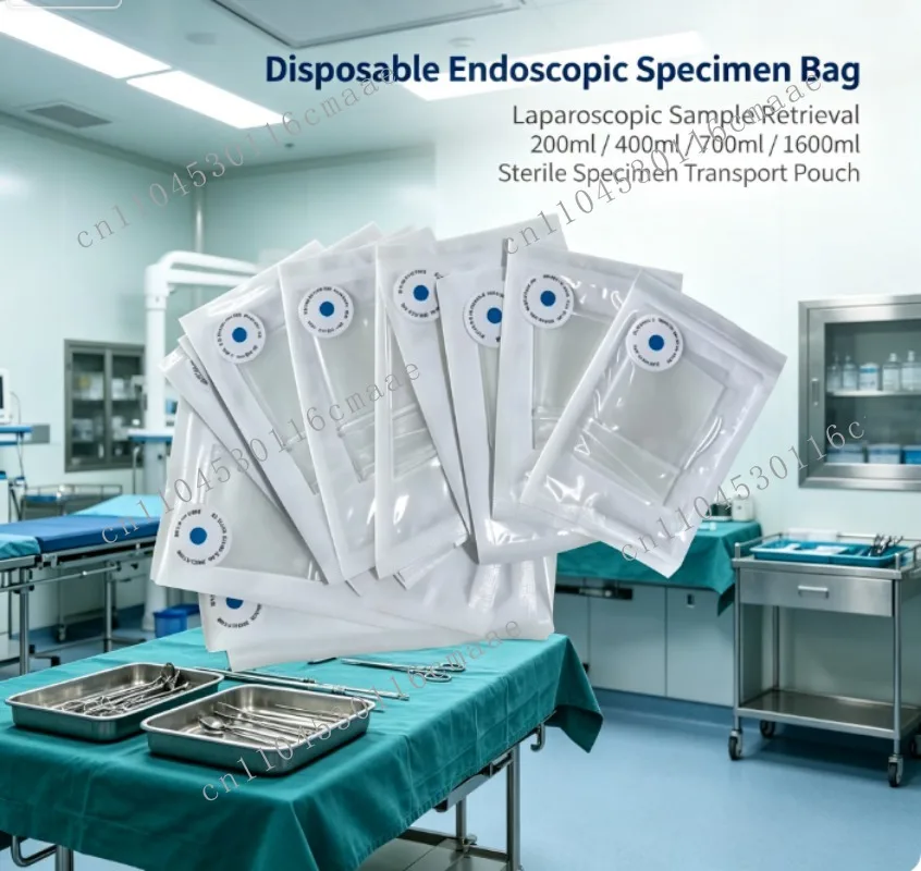 Individually Wrapped Laparoscopic Specimen Retrieval Bag Disposable Sterile Endobag Single‑Use Surgical Sample Pouch