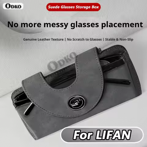 For Lifan 720 530 330 Suede Car Sun Visor Glasses Clip Multifunctional Case Suede Glasses Storage Box Sunglasses Case