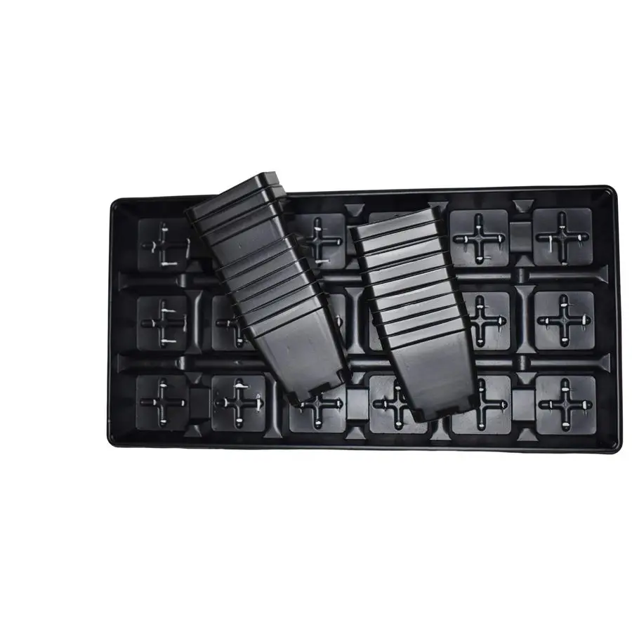 

Plastics Set of 3 Trays Plus 54 POTS 3.5 Square pots