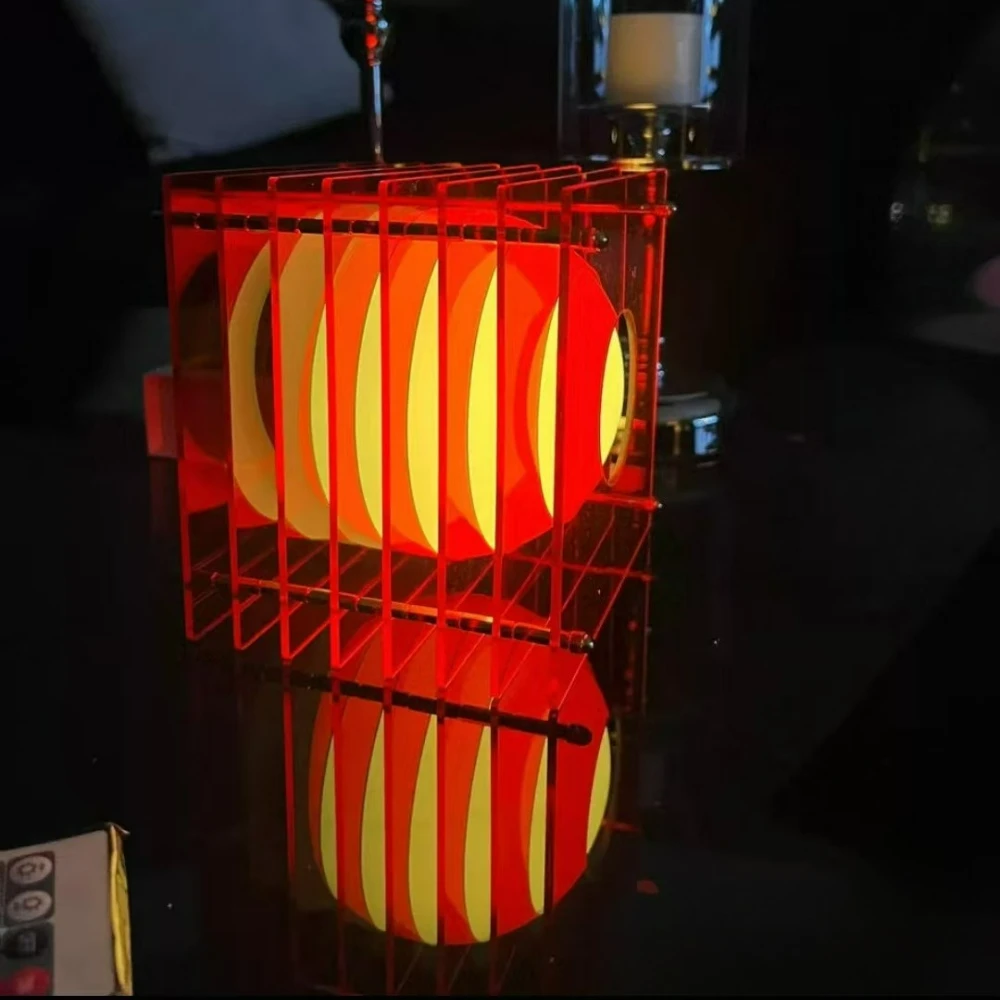 DIY Creative Acrylic Desktop Luminous Ornament with Thousand Layers of Sunset Atmosphere Decoration Texture Gift
