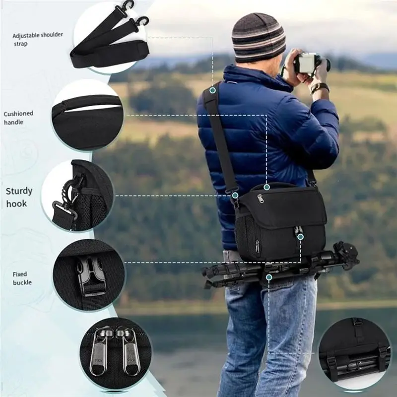 A84X-Camera Storage Bag SLR Camera Shoulder Bag Storage Messenger Stand-Alone Light Weight Waterproof Bag