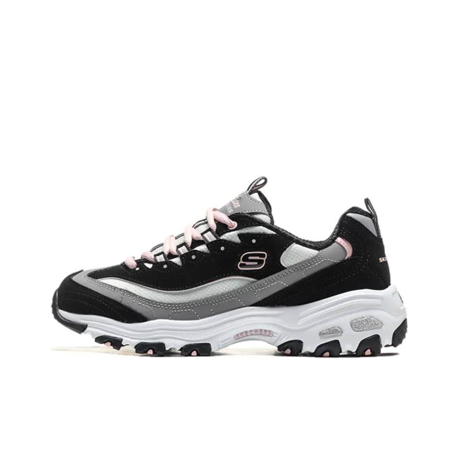 Skechers D'Lites 1.0 Chunky Sneakers Women's Black Gray 13143-BKGY