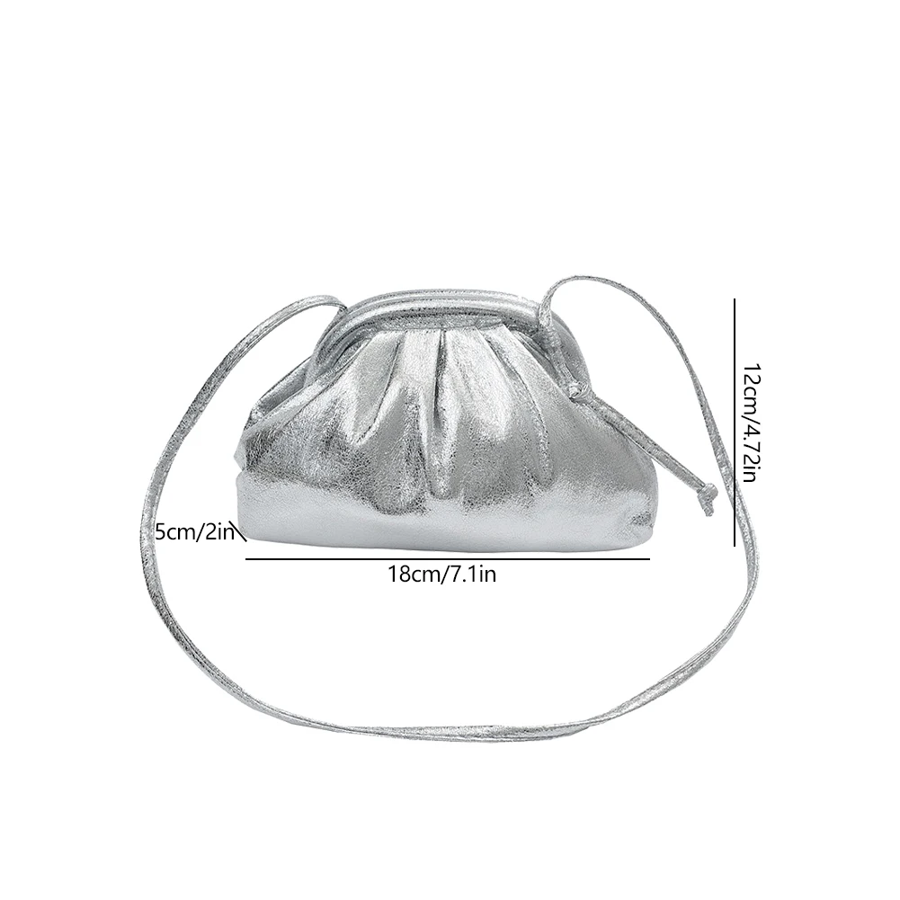 Borse a tracolla pieghettate per gnocchi per donna borsa a tracolla con tracolla borsa a tracolla durevole ad alta capacità borse a tracolla in PU