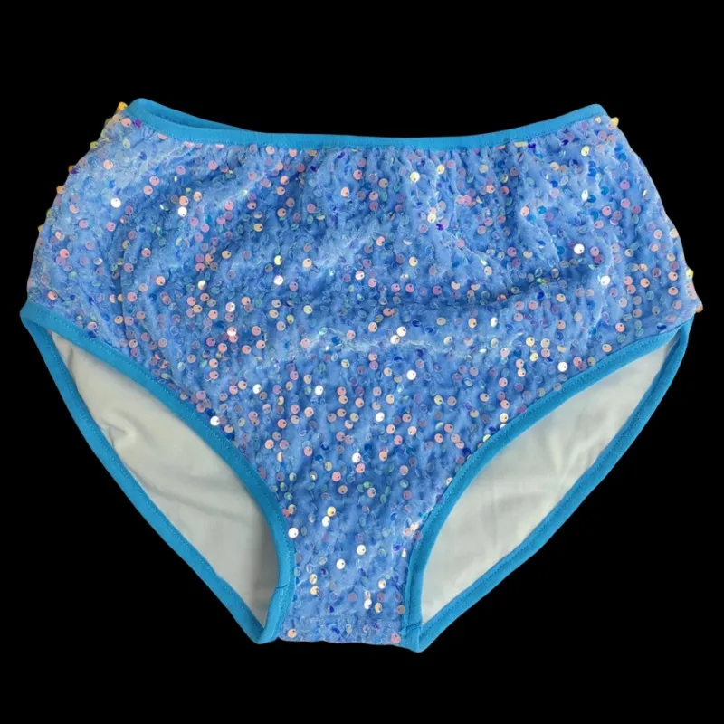 

Sequins Shorts Mid-waist Wrap Hip Elastic Nightclub Bar DJ Women Singer Dancer Stage Wear Performance Costume