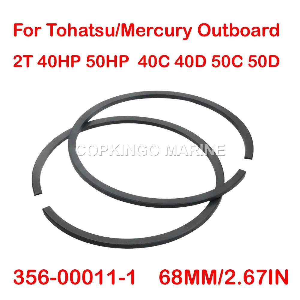 Boat Piston Ring STD For Tohatsu Outboard Motor 2T 40HP 50HP Inclued 356-00011-0 Mercury Mercruiser 39-16054A4 346-00011