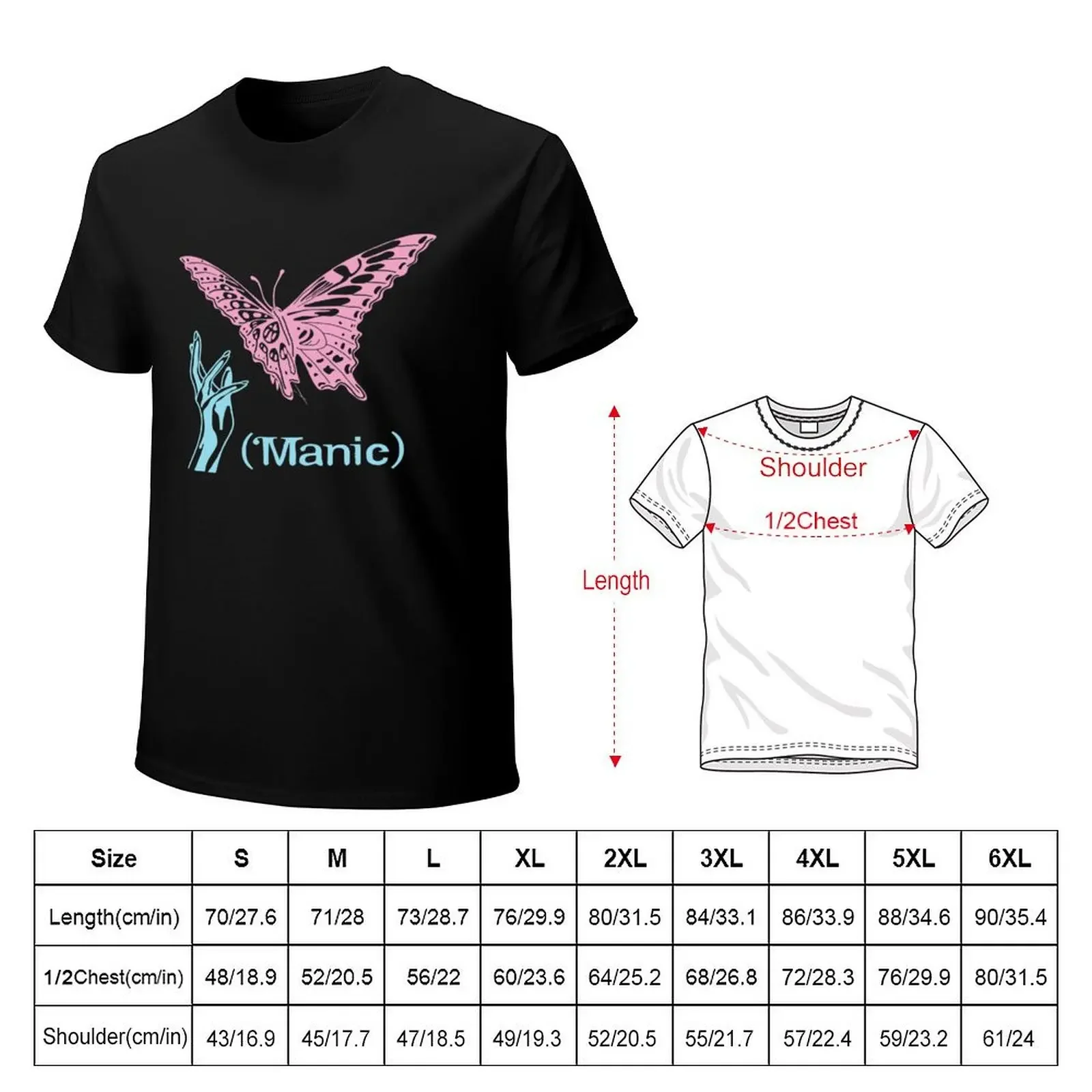 Halsey Butterfly T-Shirt plain graphic t shirts sports fans Men's t shirts