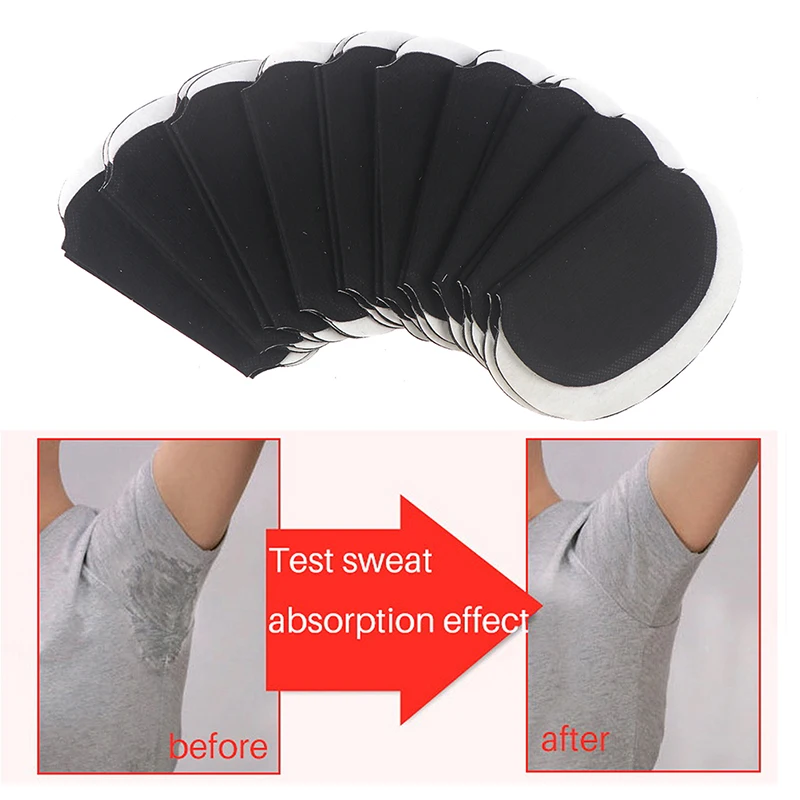 Hot Sale 20Pcs Black Disposable Underarm Shirt Antiperspirant Protection From Sweat Pads Deodorant Armpit Absorbent Pad Colors