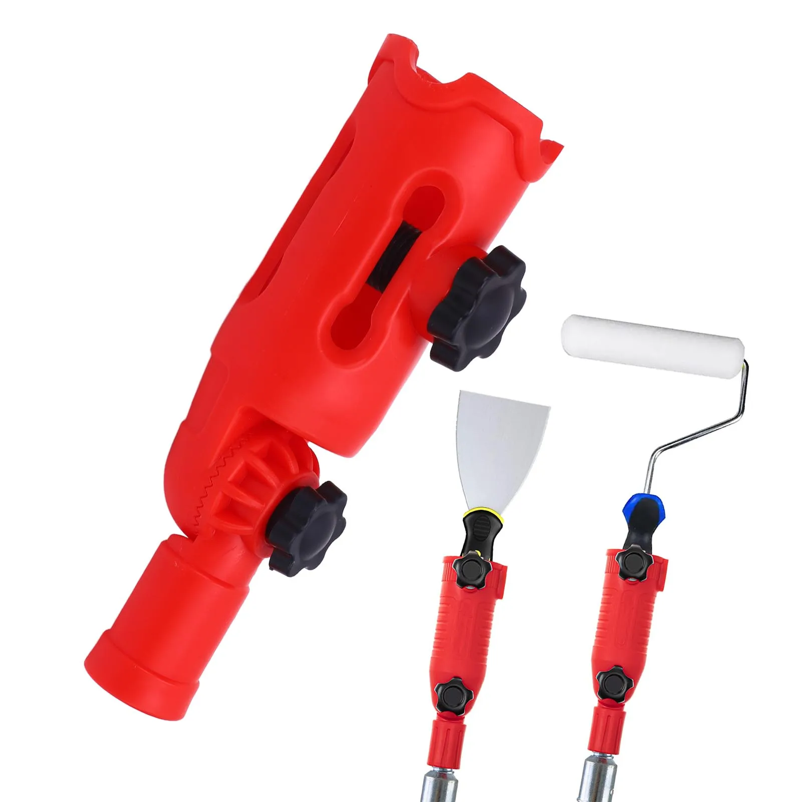 Paint Brush Extension Pole Attachment Holder Versatile Practical ABS Multi Angle Paint Brush Extender Labor Saving for Walls