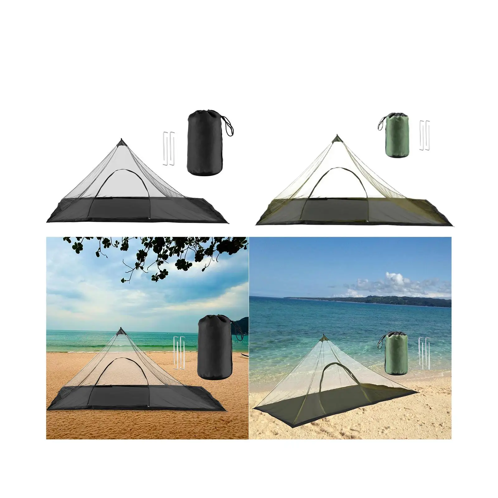 Bivy Tent Oxford Cloth Triangle Shade Easy Setup, Compact Sleeping Net Tent Personal Tent for Fishing Trekking Sport Outdoor #4