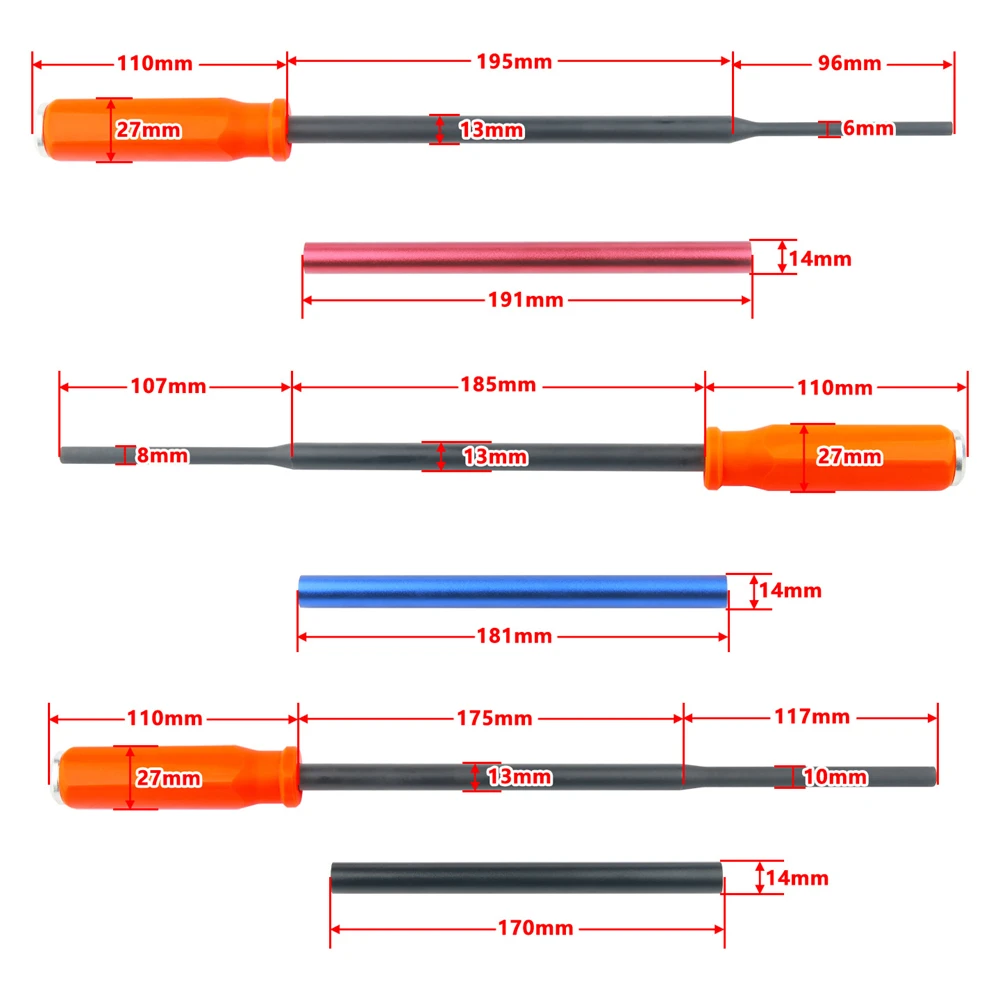 ​A & E HAND TOOLS - 3-Piece 16 Long Pin Punch Set (856-3ST) One Size