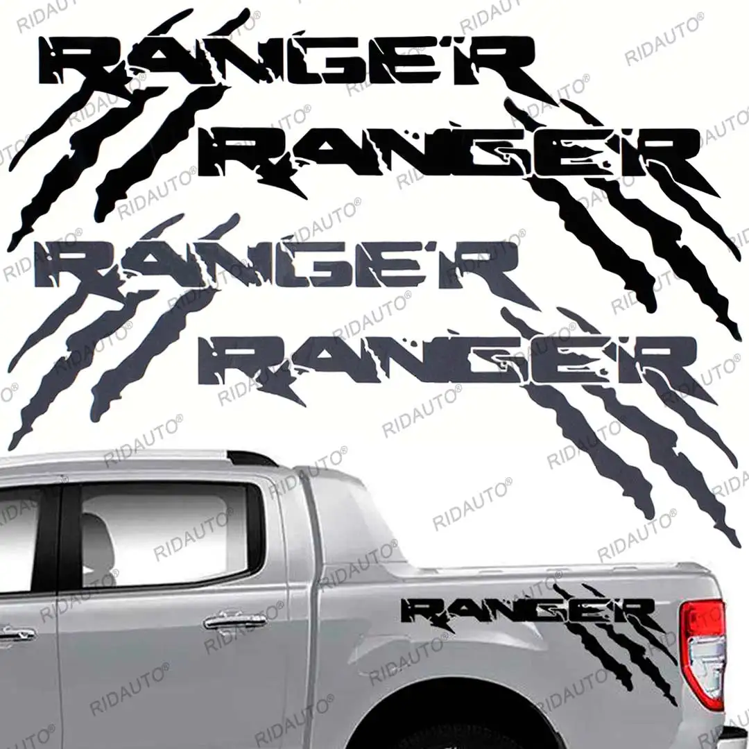 

Декоративная Обложка, наклейка с автонастройкой для Ford Ranger Raptor XLT XL letui T6 T9, отделка для пикапа, грузовика, кровати, кузова автомобиля, боковая наклейка