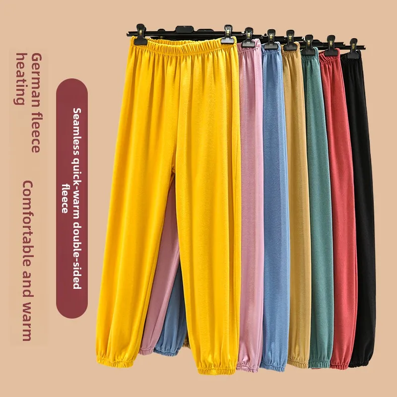 Thiened Fce gevoerde hoge taille wijde pijpen broek hoge warmte herfst winter casual losse pasvorm Spwear Dervo Thiened broek