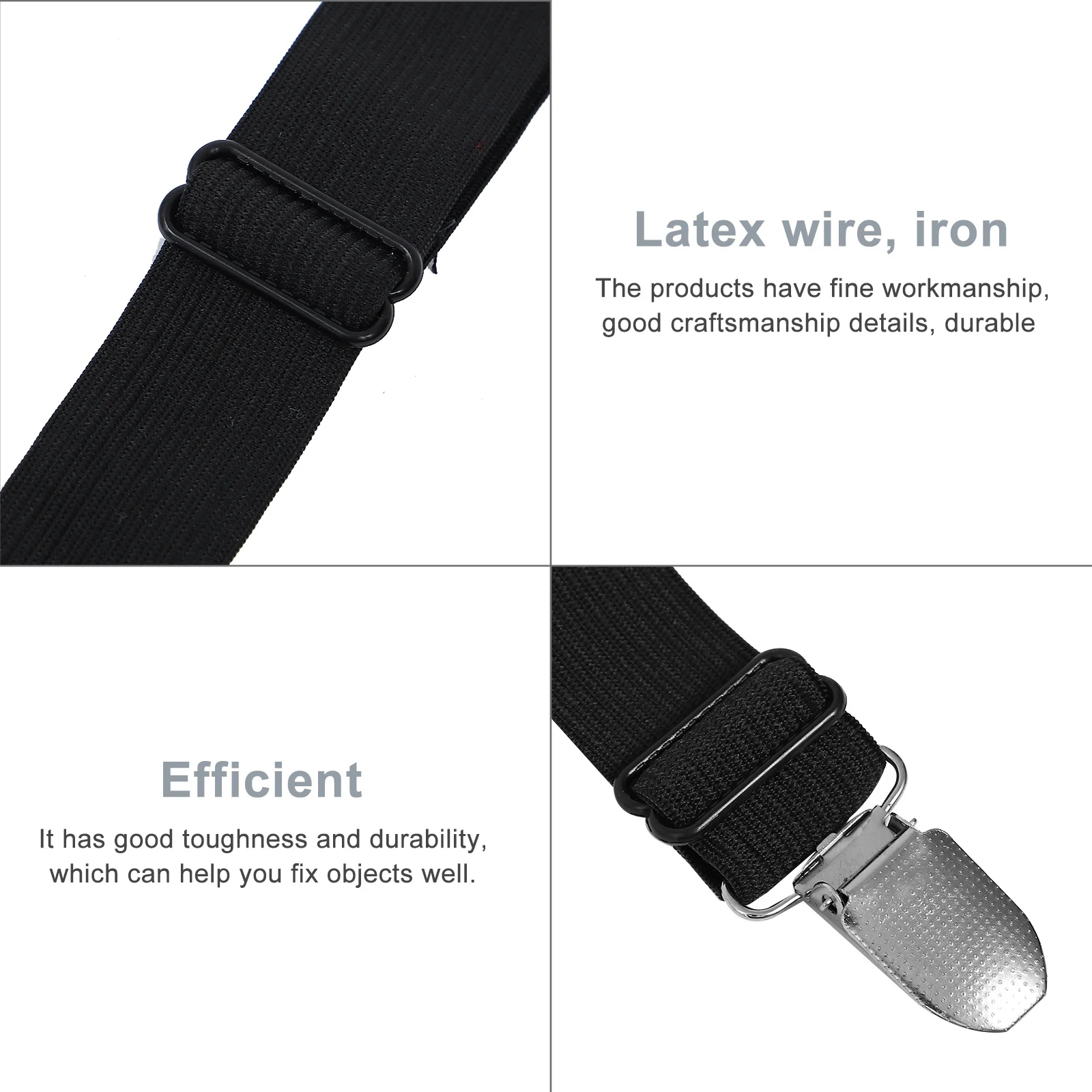 

Bed Sheet Holder Clips Grippers Fasteners Strap 6 Sides 12 Clips Quilt Fixer Prevent Skid Practical Easy Use