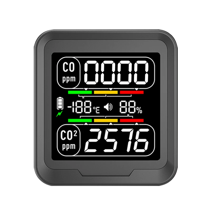 

Indoor air Quality Sensor CO CO2 NDIR Carbon Dioxide and Carbon Monoxide Detector Air Quality Detector
