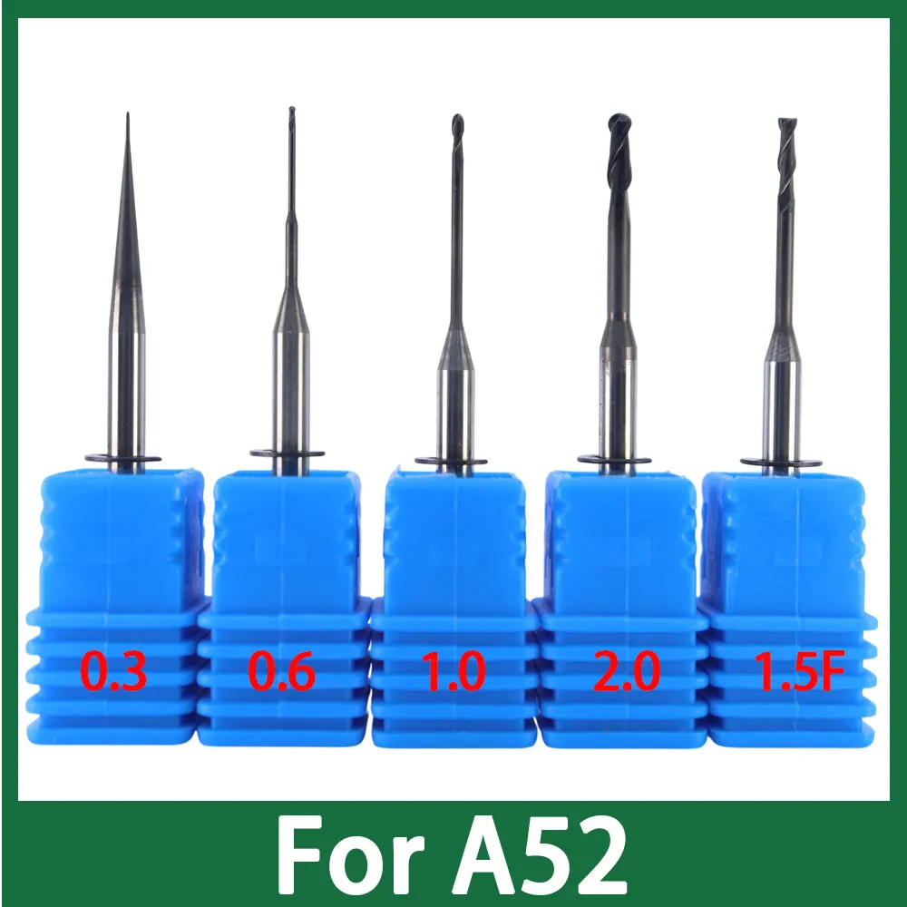 High-wear Milling Cutters Compatible with Upcera A52 CADCAM D3.0mm Diamond Coat for Zirconia Block