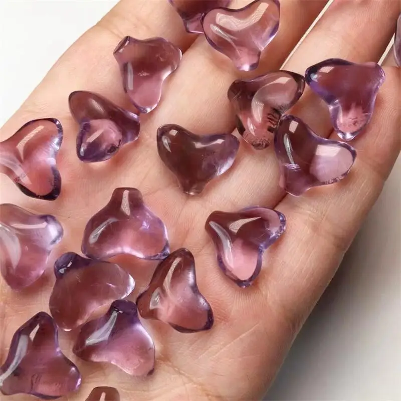 5PCS Natural Amethyst Fishtail Carving  Jewelry For Earring Reiki Healing Stone DIY Accessories 11-13MM