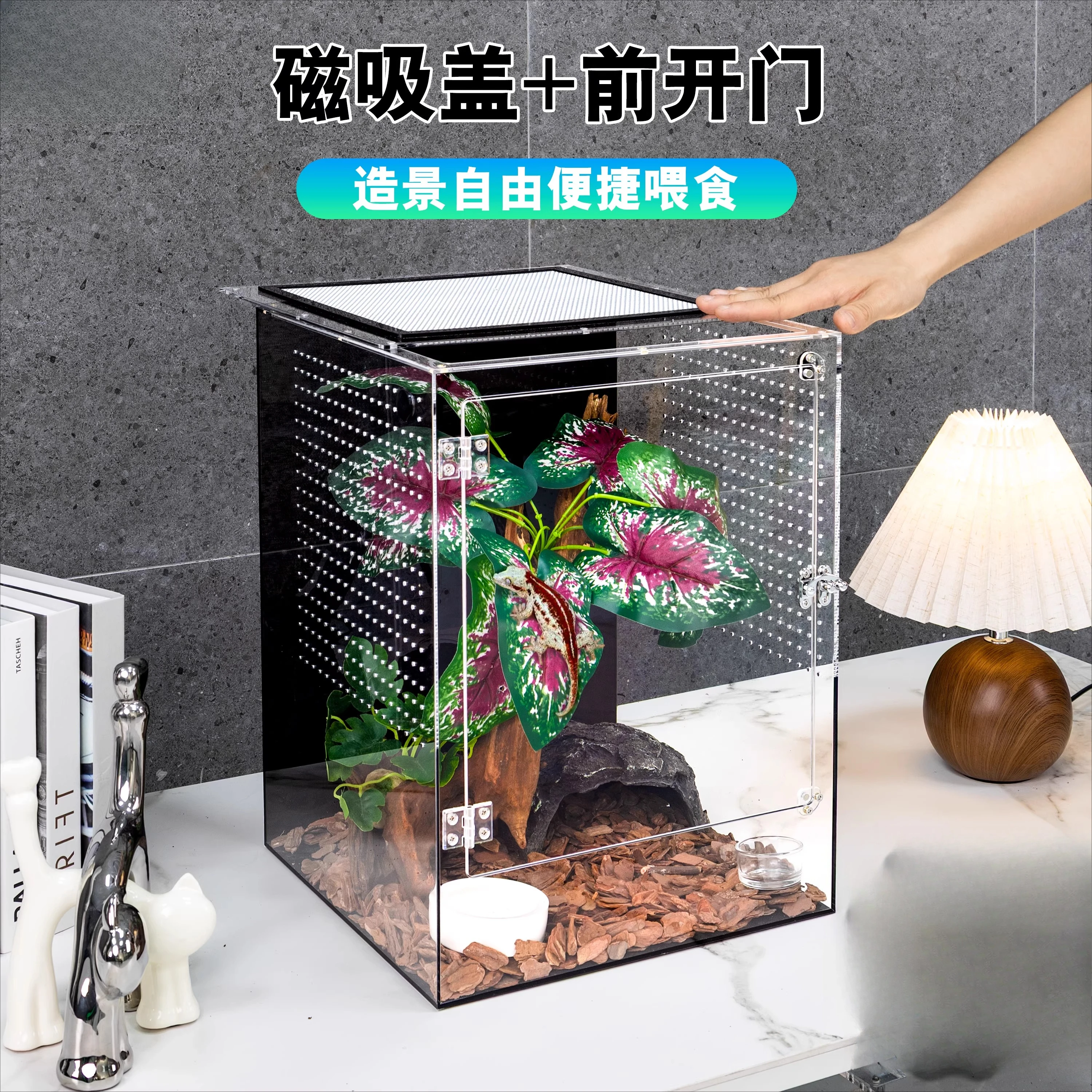 

Climbing pet feeding box acrylic crawler box palace guardian spider lizard mantis pet snake high definition high transparent top