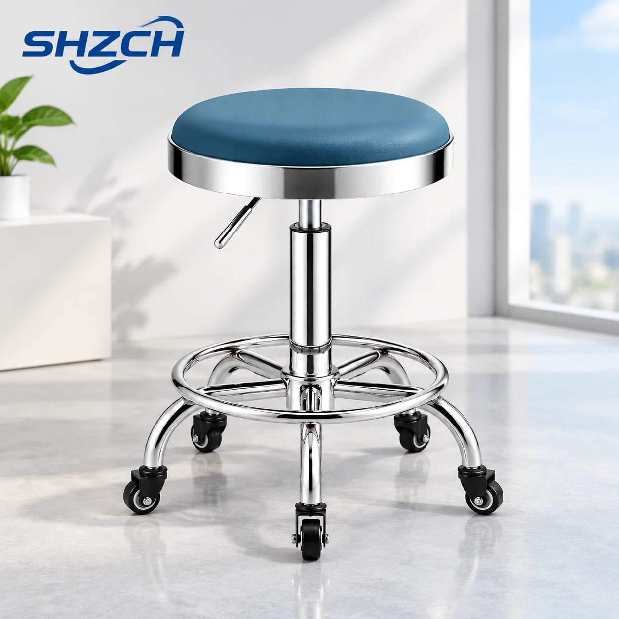 Stylish Barber Chair, Height-Adjustable Salon Stool, Rotating Nail Salon Seat, Ergonomic Hairdressing Bar Stool