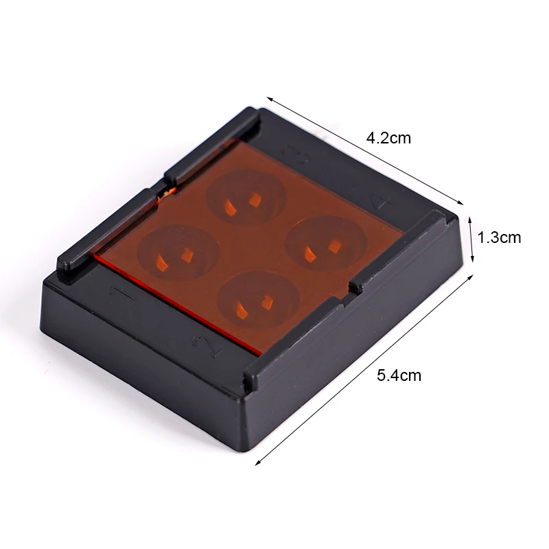 4 Holes Dental Shade Light Box Mix Composite Hood Case Protector Veneer Storage Box Denture Teeth Patch Shading Organizer Tools