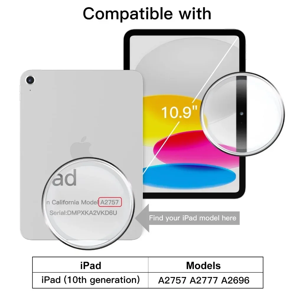 Shockproof Silicone Case For New iPad 10 2022 10th Generation A2696 Flexible Transparent Cover for Apple iPad 10 9 Inch Case
