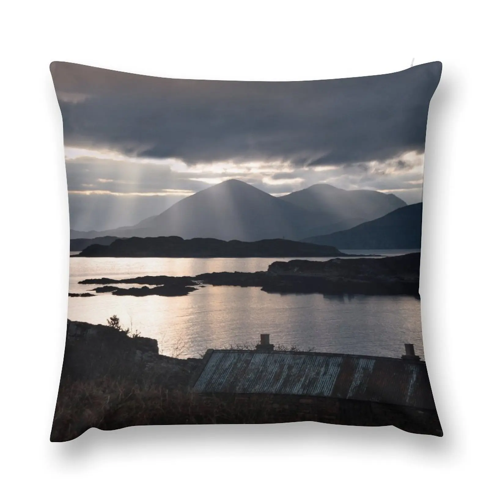 Isle of Skye from Coillegillie Applecross Peninsula, Scotland. Throw Pillow Pillow Case Ornamental Pillow