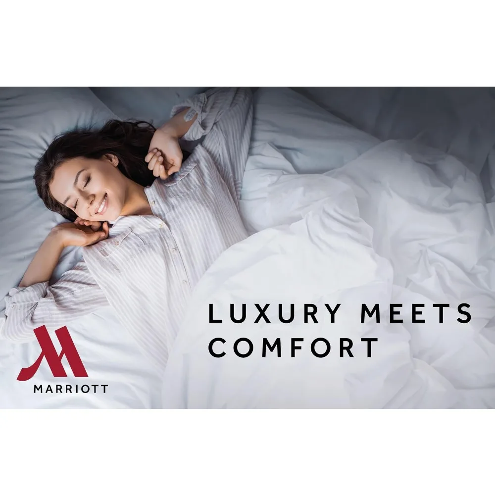Luxury Hotel Pillows King Size Feather Down Pillow for Side Back Sleepers Plush Dual-Chamber 2 Pack
