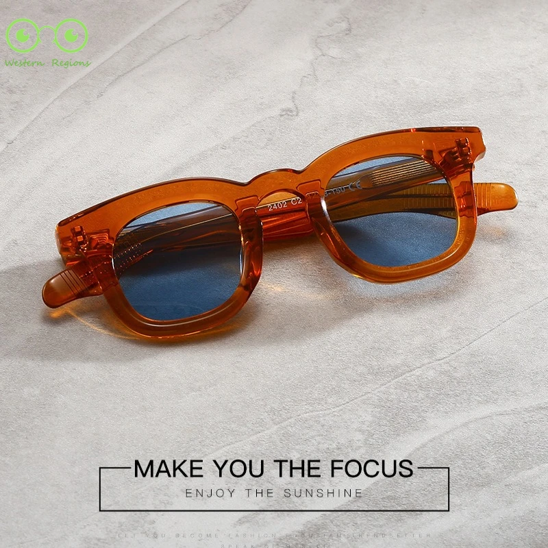 

Pure handmade new board oval fashion thick sunglasses high quality non-face uv400 sunglasses men and women fashion sunglasses