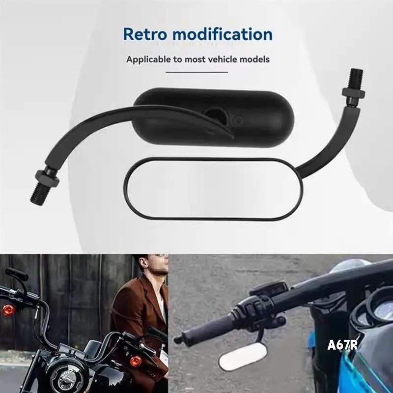 

Universal Motorcycle M10 Rearview Mirror Classic Retro For Sportster Softail Electra Glide Touring