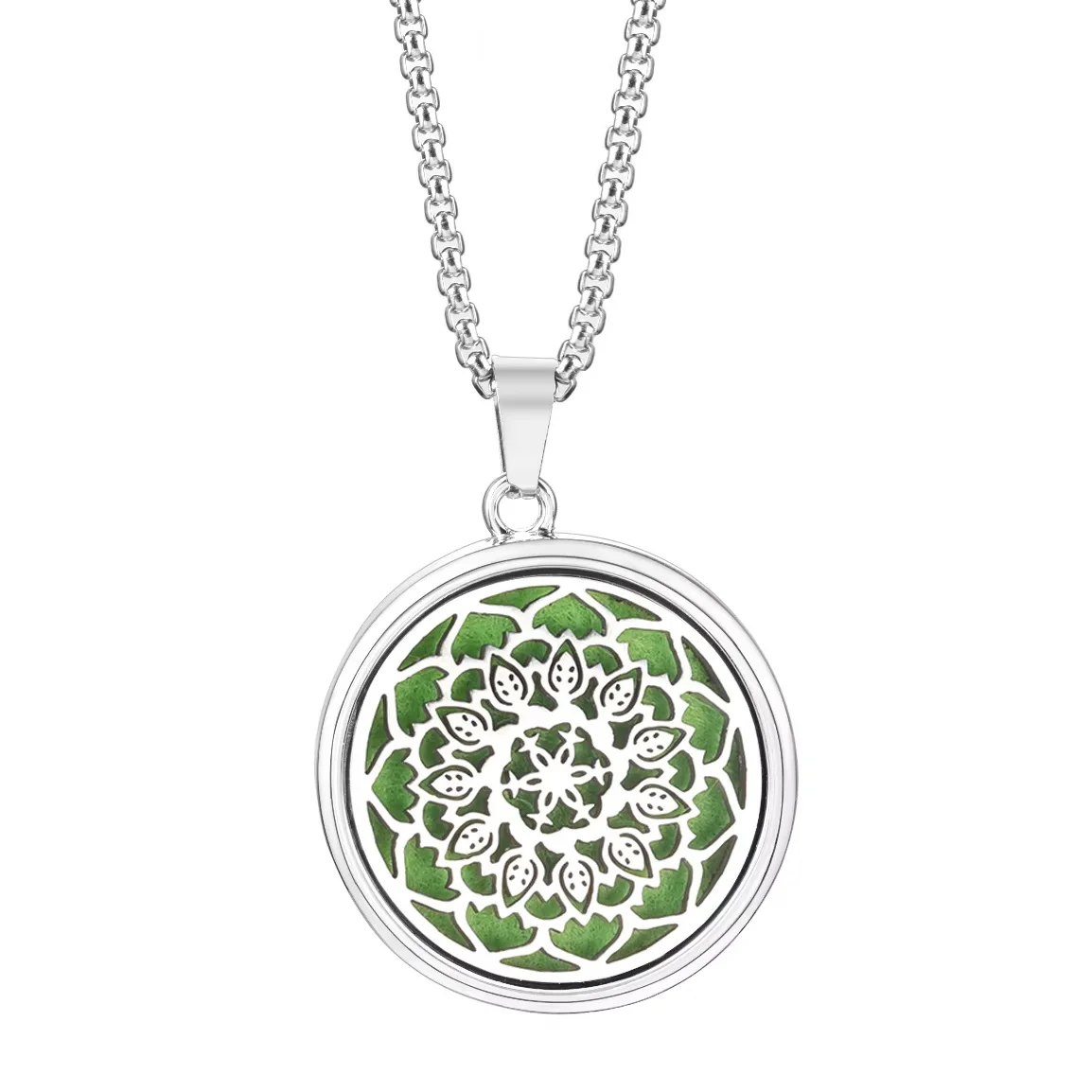 

Tree of Life Stainless Steel Necklace Insert Aromatherapy Pad Locket Essential Oil Diffuser Titanium Steel Chain Pendant Jewelry