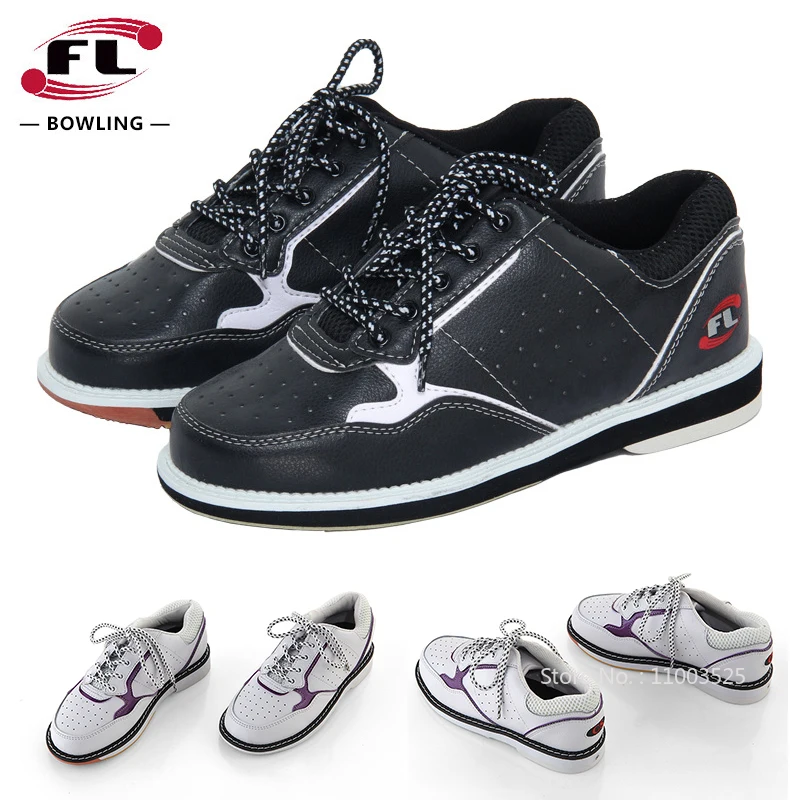 Unisex Right Hand Non-slip Indoor Bowling Shoes Professional Classic Men Women Leather Sports Shoes Comfortable Bowling Shoes