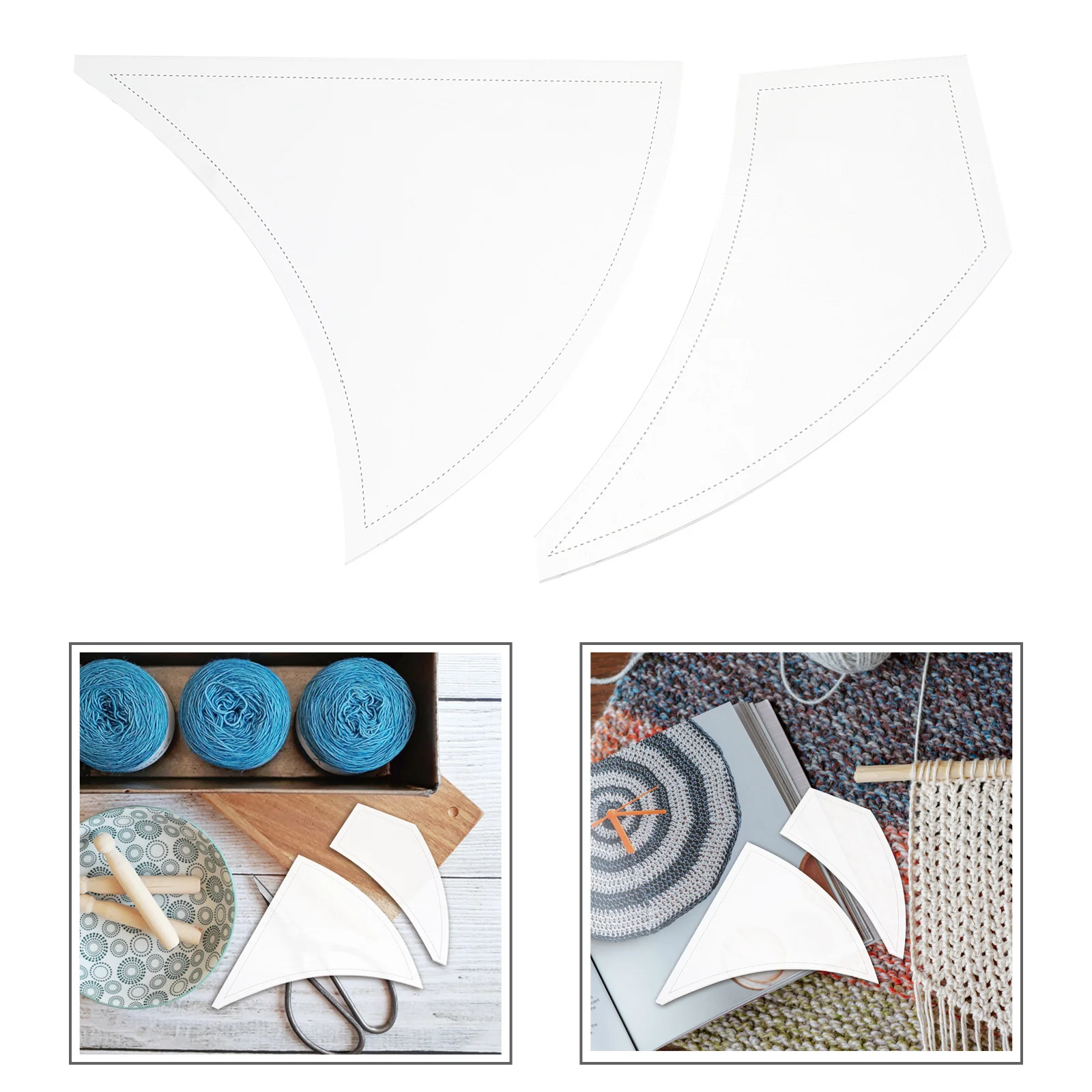 

2Pcs Quilting Ruler Acrylic Templates Multi-Use Quilting Tools Perfect for Pocket Collar Drawing Twisted Pinwheel Patchwork