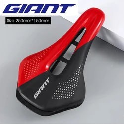 New Giant Ultralight Road Bike Saddle MTB Short Nose Bicycle Seat PU Leather Hollow Prostatic Saddle Bicycle Parts