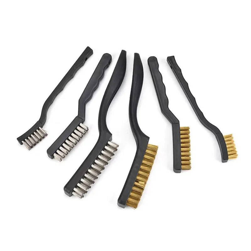 2pcs Industrial Toothbrush Mini Copper Steel Wire Brush Stainless Steel Wire Brush Dirt Hard Cleaning Toothbrush Wire Brushes view 6