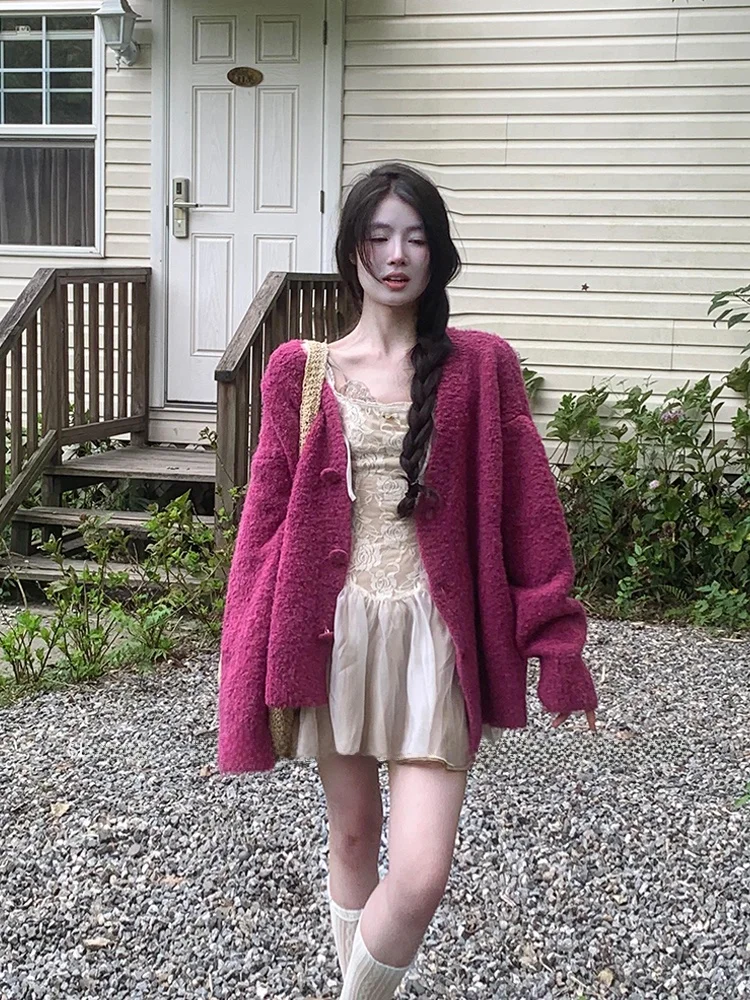 

SYJ ujia Sexy Lace Strap Dr Lazy Knitted Cardigan Set Early Autumn plus Size Women's Faion Commute Sle High Waist ...