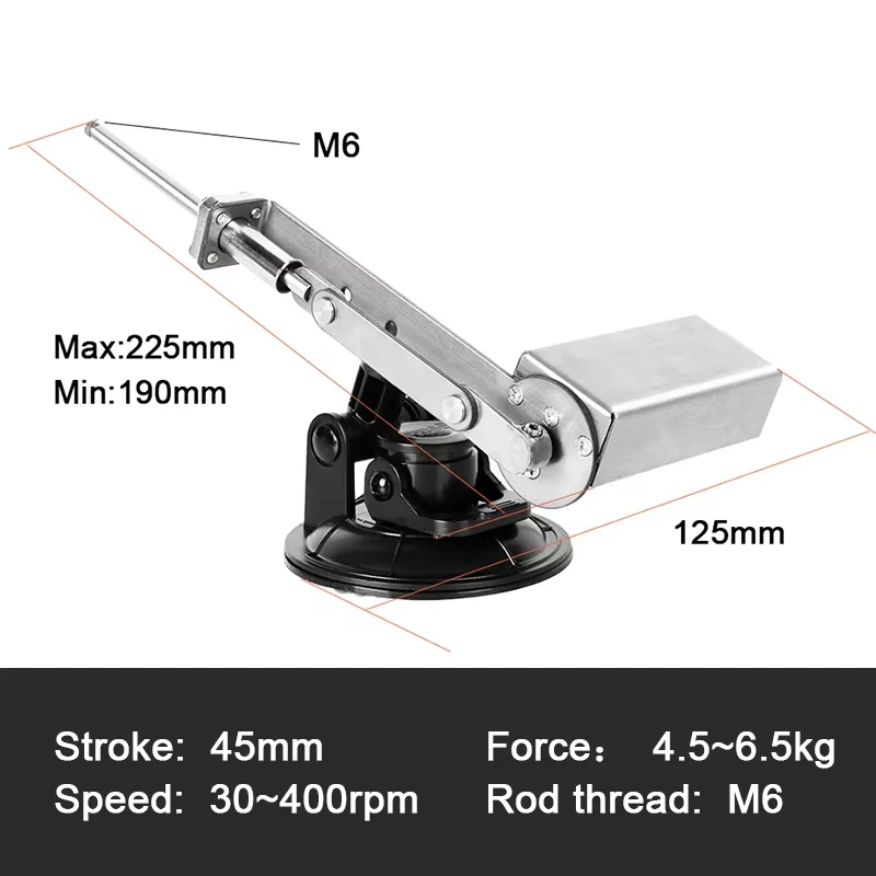 75mm/65mm/45mm Stroke Big Thrust Mini Telescopic Linear Actuator with 60mm/80mm Plate DC Reciprocating Mechanism Motor 100V-240V view 2