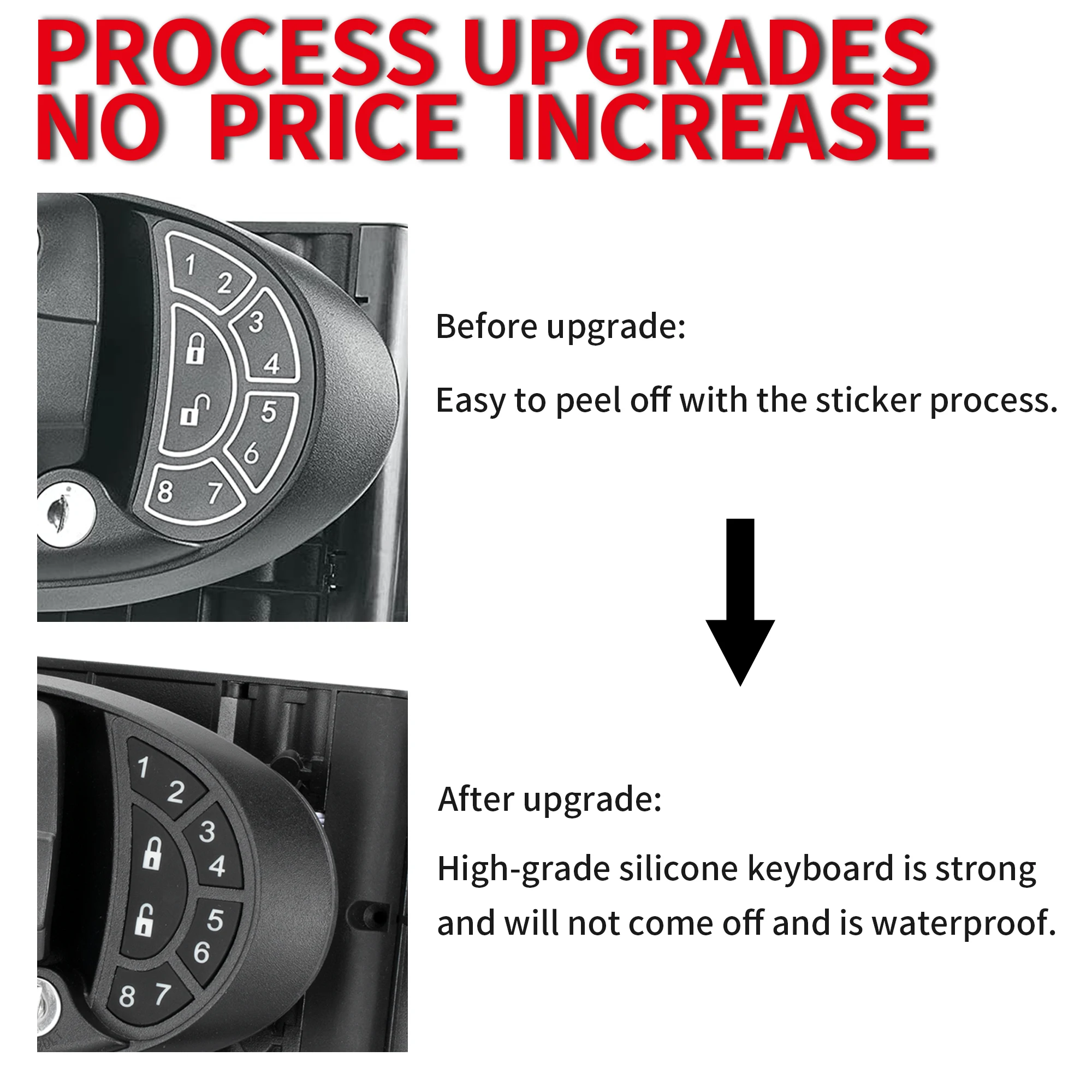 Daiertek Rv قفل باب دخول بدون مفتاح مع 2 مفاتيح دخول بدون مفتاح قفل الباب مزلاج مقبض مقبض ديدبولت RV قافلة مقطورة سيارة تخييم #6