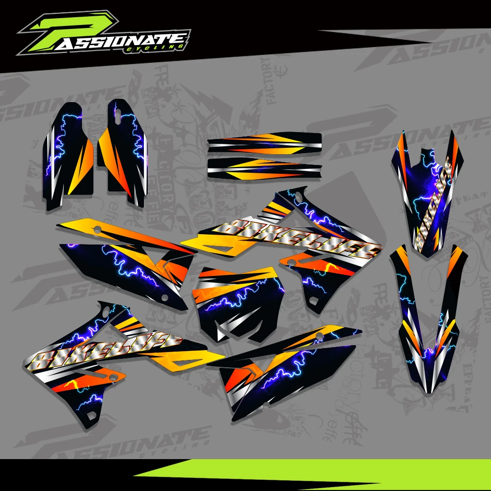 

Наклейки-графики для мотоциклов, комплекты наклеек для Suzuki RMZ 250 2019-2025, RMZ 450 2018-2025, 2024, защитные наклейки