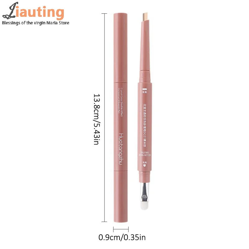 Waterproof Natural Dual-Color Lying Silkworm Pencil Under-Eye Highlighter Shadow Pen Contour 2-in-1 Eye Makeup Cosmetics