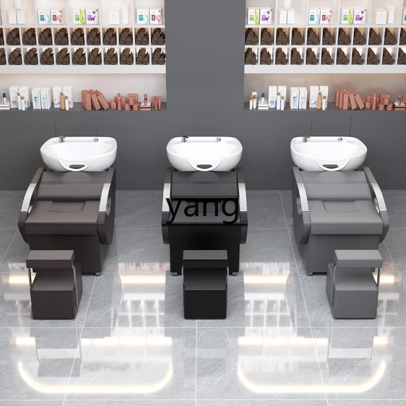 LH شامبو سرير صالون الشعر سخان مياه فاخر خفيف خاص يتنظيف حوض سيراميك عالي الجودة شبه مستلق