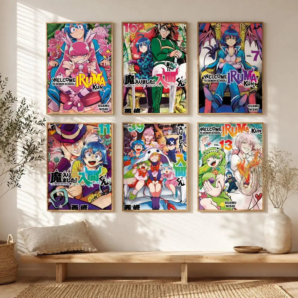W-Welcome To Demon School Iruma-kun Poster All-match HD Waterproof Self-Adhesive Wall Art Sticker For Home Bedroom
