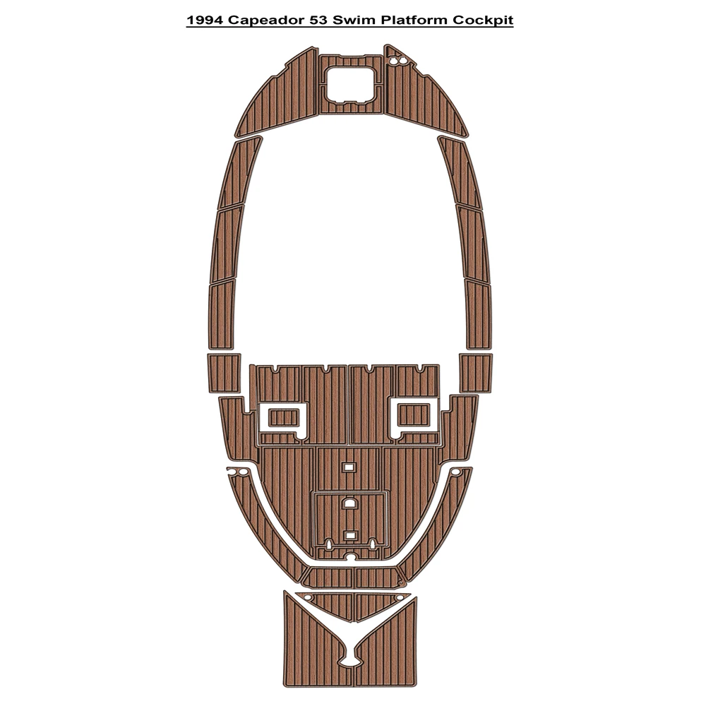 

1994 Capeador 53 Swim Platform Cockpit Pad Boat EVA Teak Floor SeaDek Gatorstep Style Self Adhesive dwsrtudrujyferyy