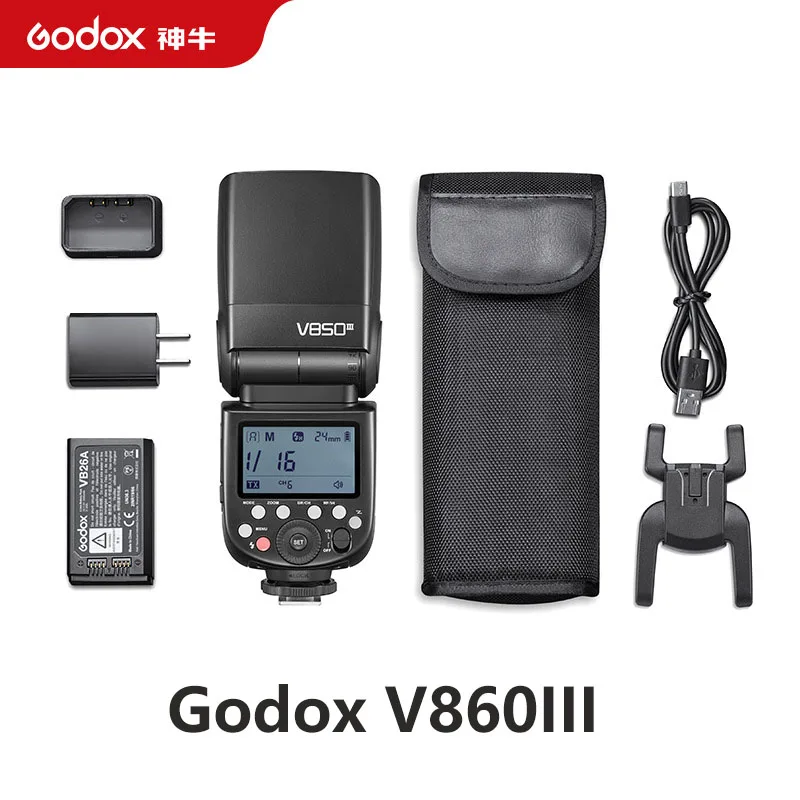 

Godox V850III Camera Flash GN60 76W 2.4G Wireless X System Li-ion Battery Speedlite for Fujifilm Canon Nikon Sony DSLR Camera