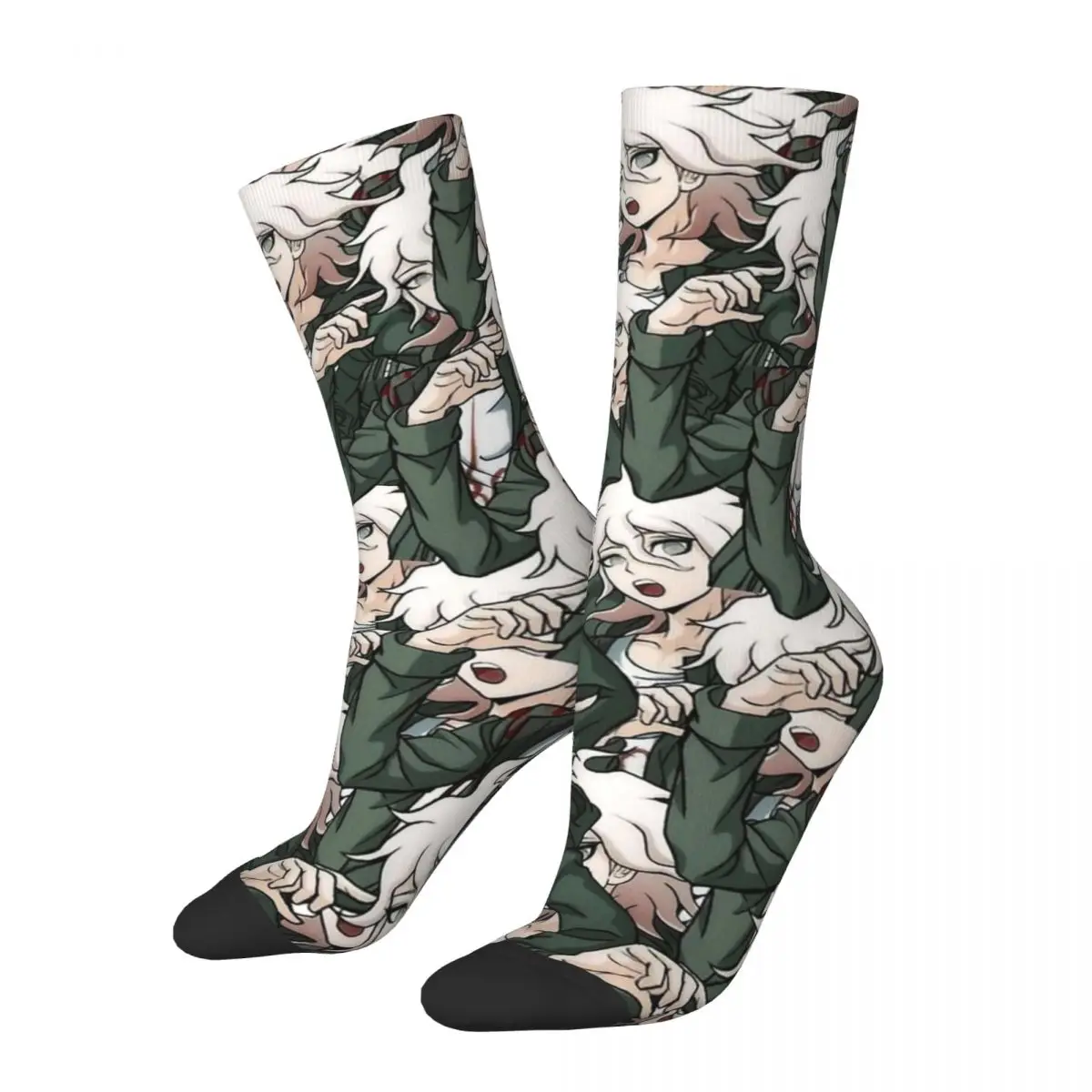 Nagito Komaeda Voice Socks Danganronpa Makoto Game Retro Stockings Men Soft Outdoor Sports Socks Winter Graphic Non Slip Socks