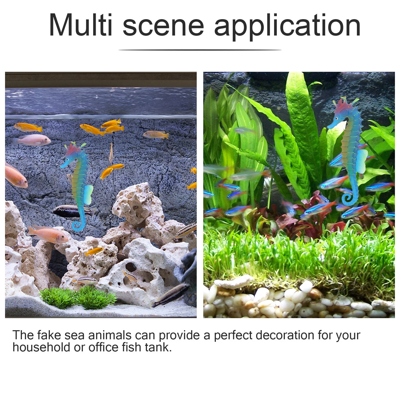 

Simulation Seahorse Decor For Fish Tank Aquarium Artificial Ornament Creative Home Office Pool Bathtub Accessory