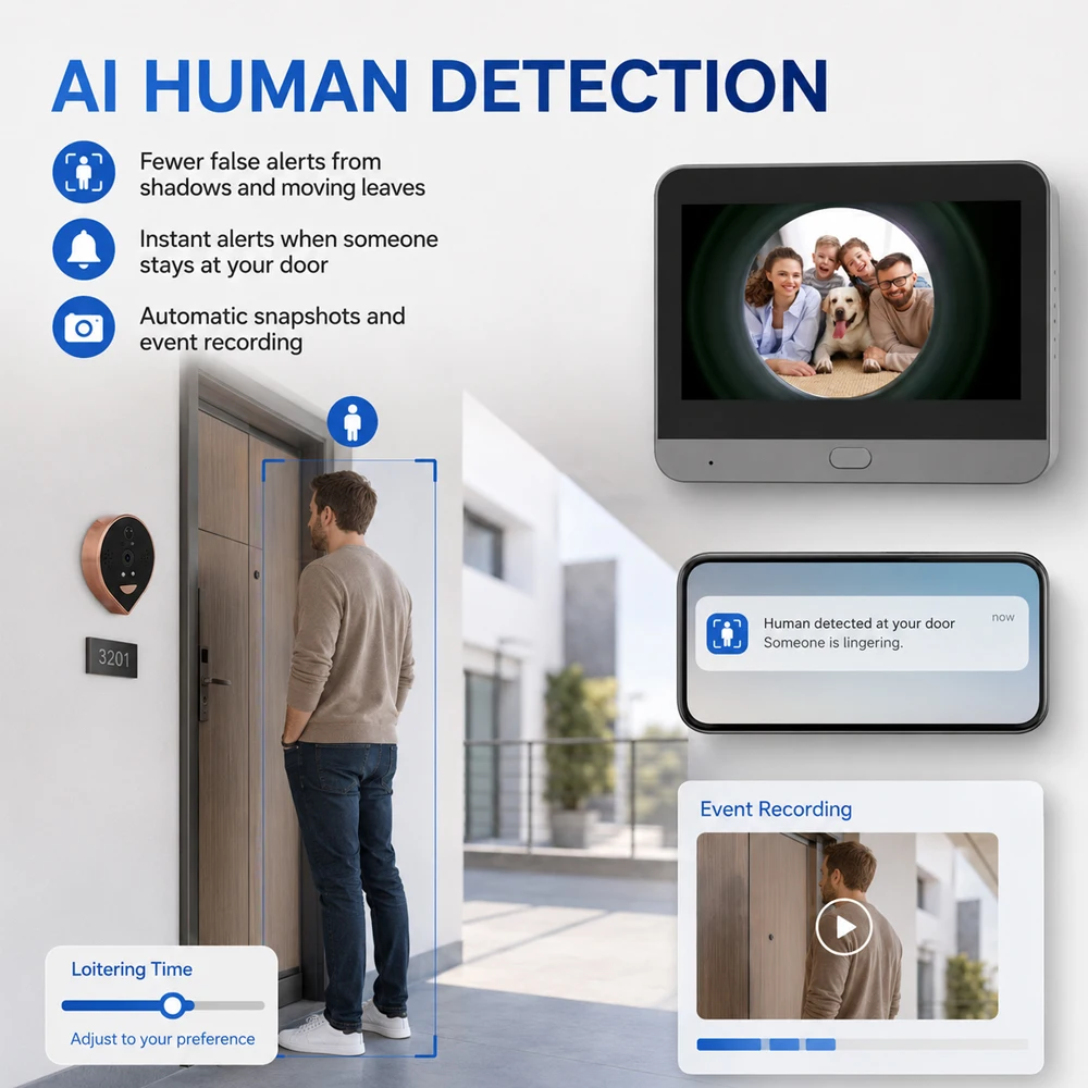 Bel Pintu Video Digital dengan - Smart Home Battery Camera ulasan dan harga