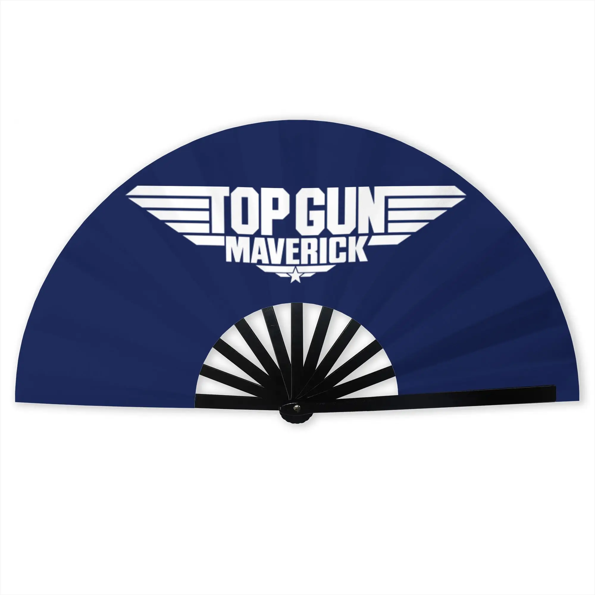 Top Gun Logo White Maverick Portable Pocket Fan Travel Film Folding Fan Chinese Dance Cooling Handheld Fans