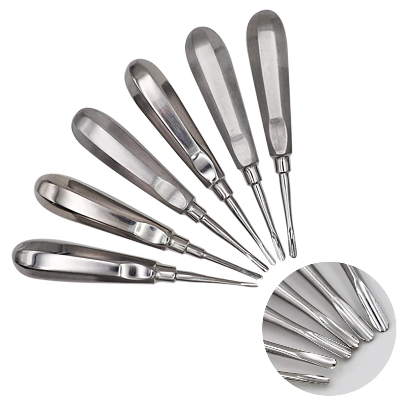 12pcs Dental Elevator Set Teeth Extraction Tooth Extracting Forceps Curved Root Lift Elevator Minimally Invasive Tools