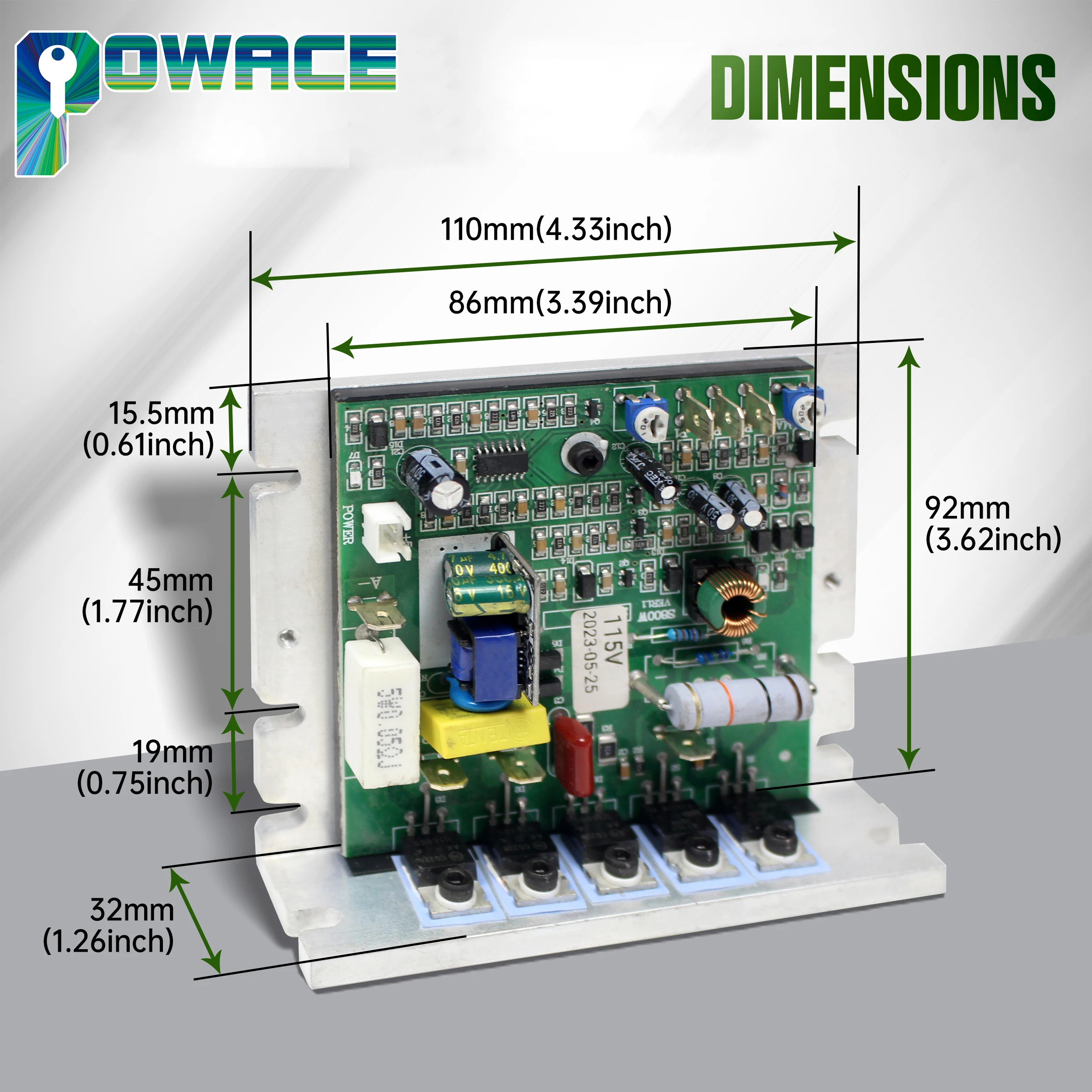 Imagem -03 - Mini Torno Placa de Controle Principal Montagem do Painel de Controle Controle de Velocidade do Motor dc com Tabela de Exibição de Velocidade