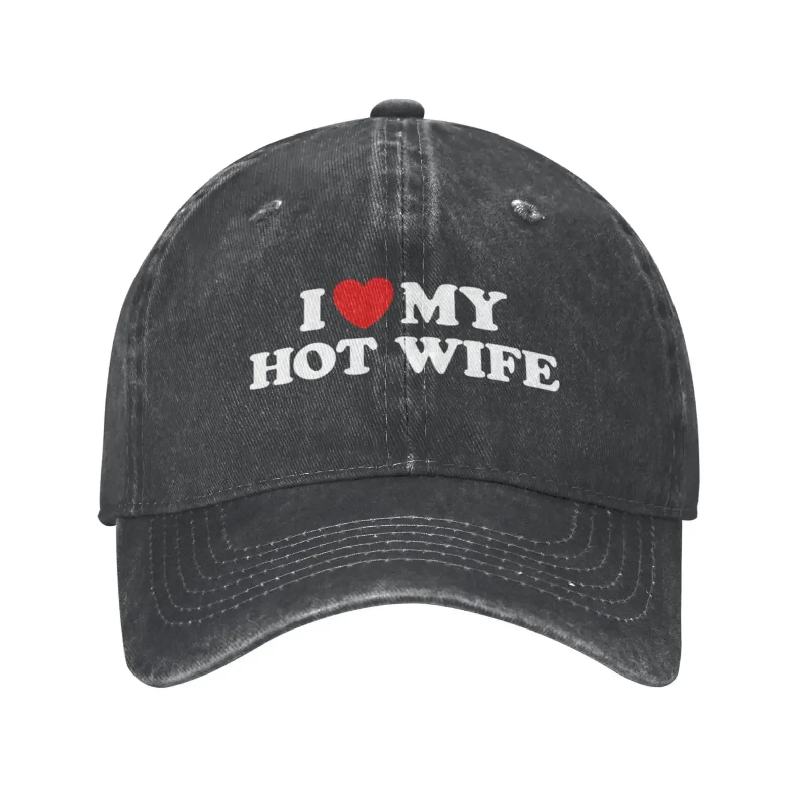 I Love My Hot Wife I Heart Hot Wife Funny Gifts GuIf Hat Travel Hat Hiking Hat Women Gifts for Men Summer Cap