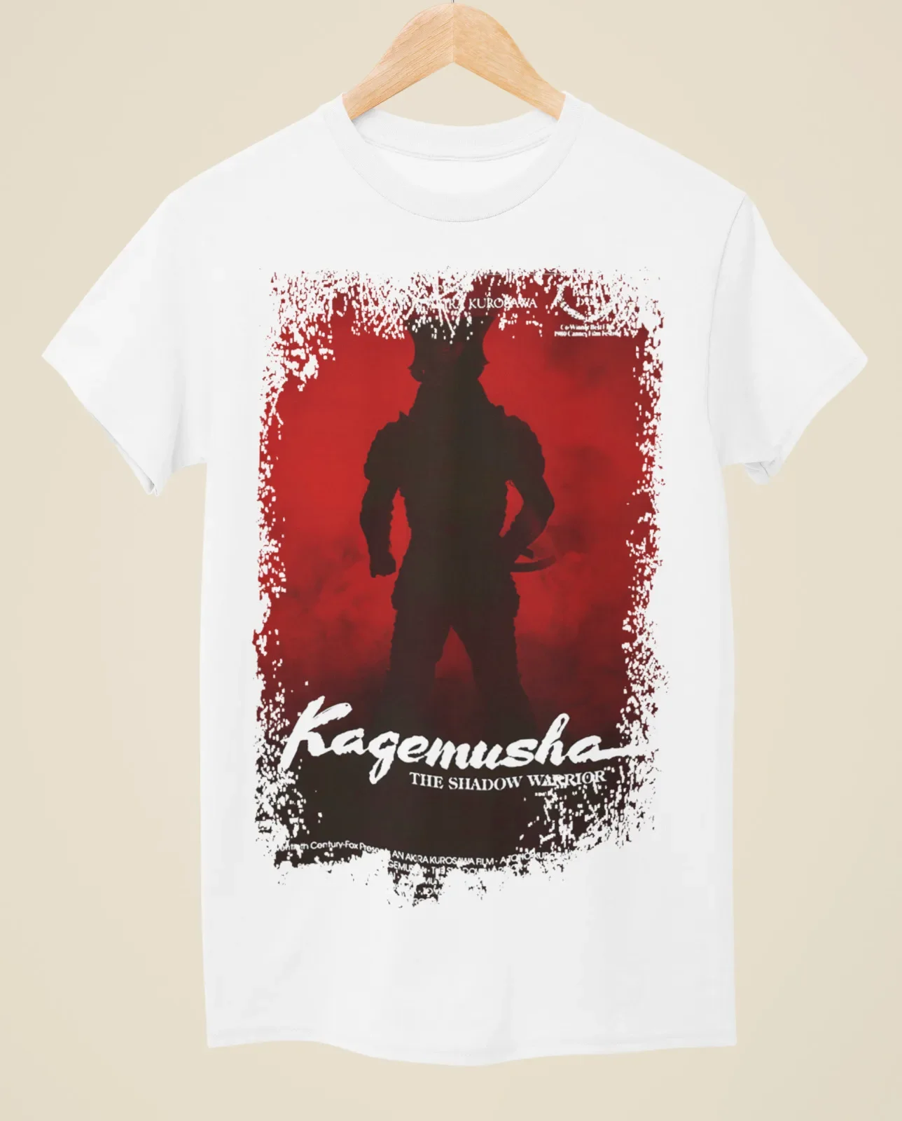 

Kagemusha - белая футболка унисекс в стиле японского фильма с постером